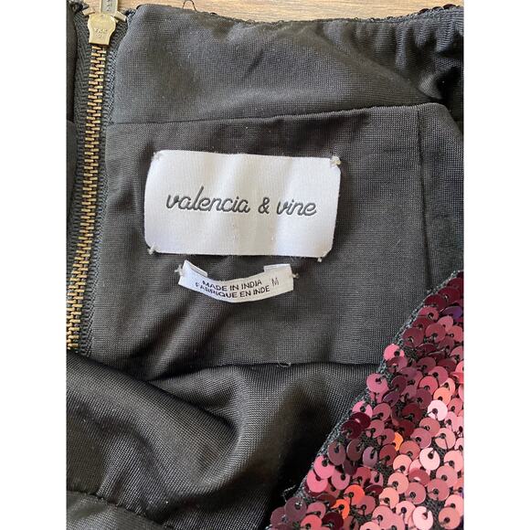 EUC Valencia & Vine Multicolor Sequin Striped Pencil Skirt M - Picture 8 of 10